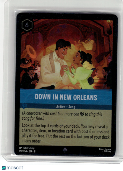 2023 Disney Lorcana TCG—Down In New Orleans #177 The First Chapter—Super Rare