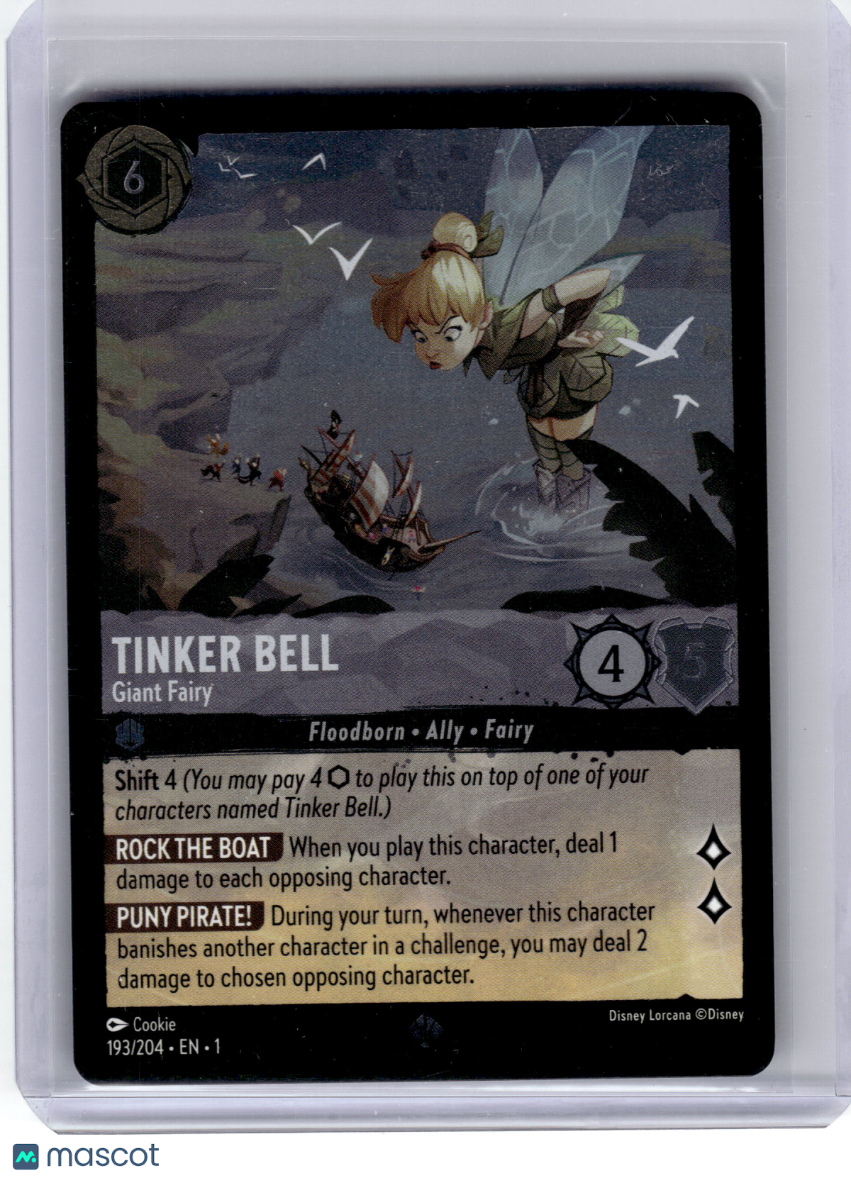 2023 Disney Lorcana TCG—Tinker Bell #193 Fable—Super Rare Holo