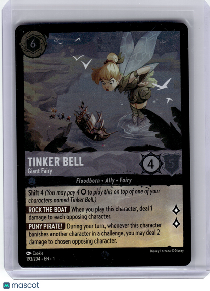2023 Disney Lorcana TCG—Tinker Bell #193 Fable—Super Rare Holo
