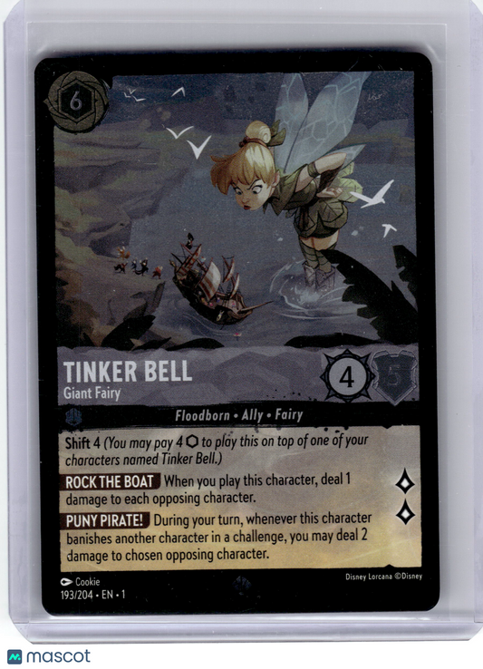 2023 Disney Lorcana TCG—Tinker Bell #193 Fable—Super Rare Holo
