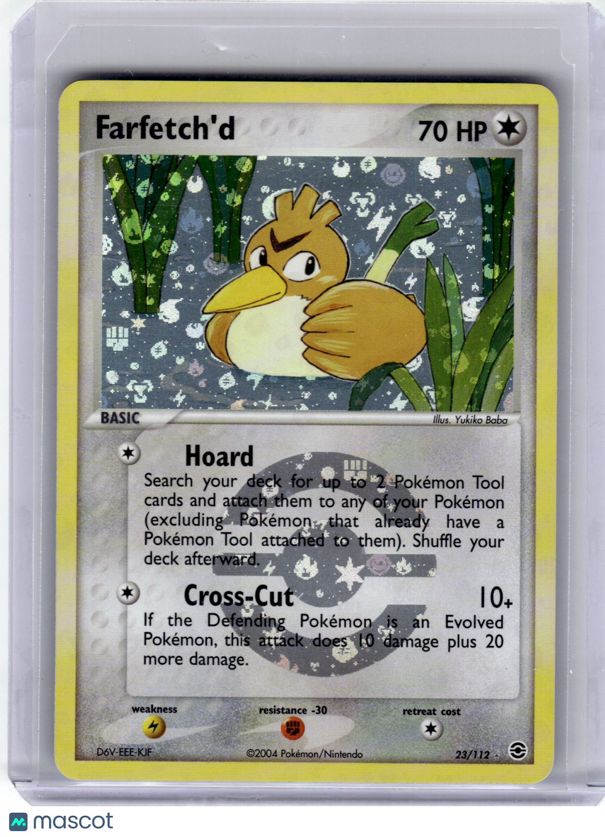 2004 Pokemon—Farfetch'd #23 FireRed & LeafGreen—Rare Reverse Holo Near Mint