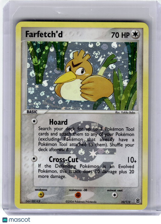 2004 Pokemon—Farfetch'd #23 FireRed & LeafGreen—Rare Reverse Holo Near Mint
