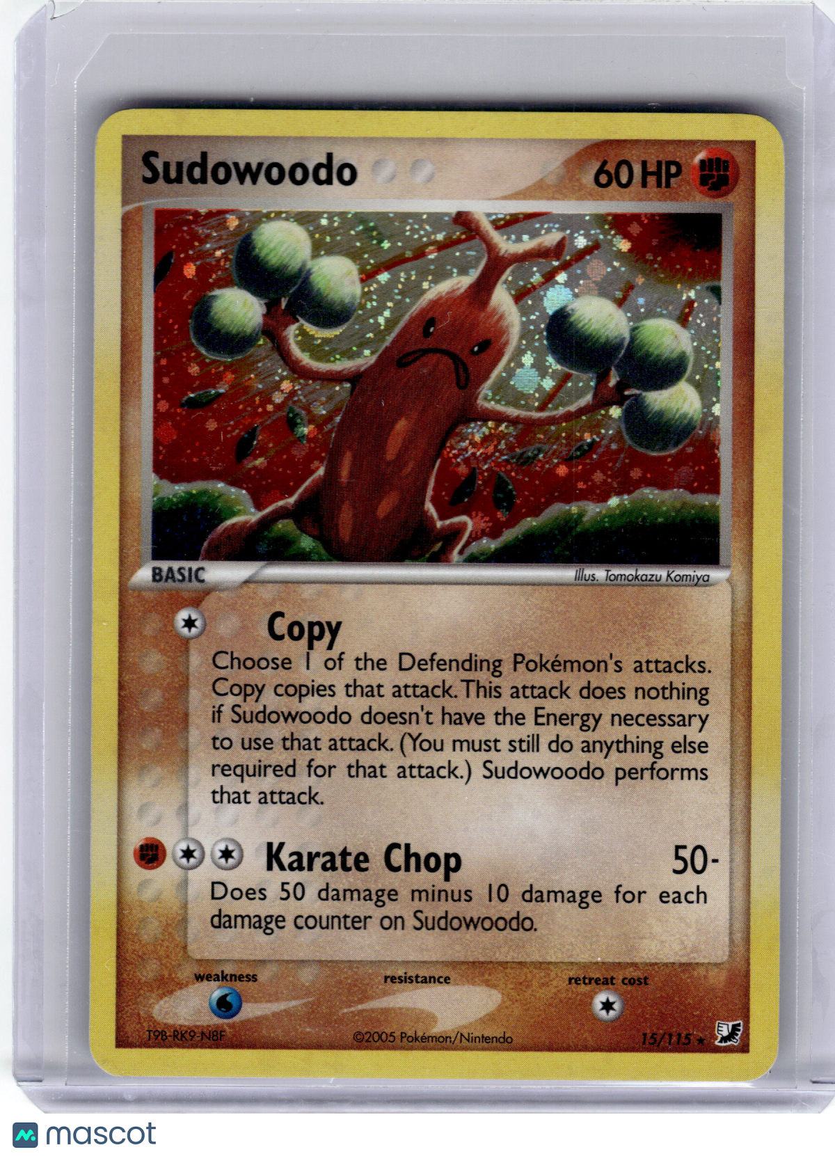2005 Pokemon—Sudowoodo #15 Unseen Forces—Rare Holo Near Mint