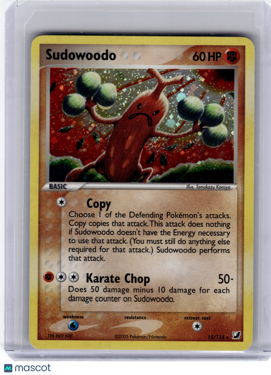 2005 Pokemon—Sudowoodo #15 Unseen Forces—Rare Holo Near Mint