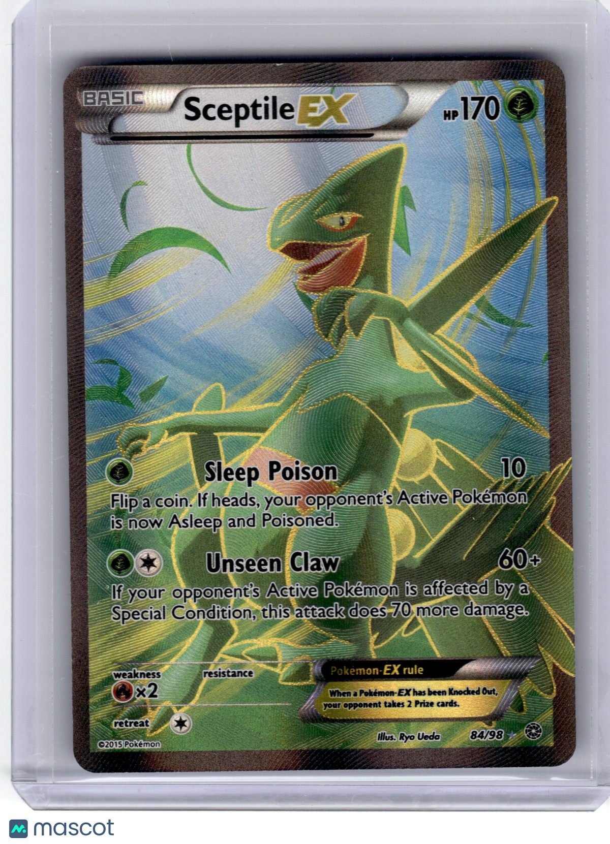 2015 Pokemon—Sceptile EX #84 XY: Ancient Origins—Full Art Holo Moderately Played