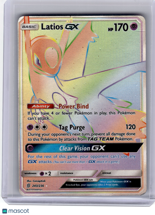 2019 Pokemon—Latios GX #243/236 Unified Minds— FA Damage