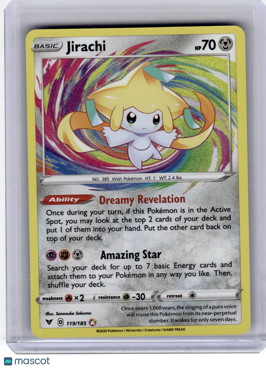 2020 Pokemon—Jirachi #119 Vivid Voltage—Amazing Rare Holo Near Mint