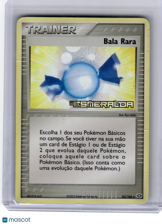 2005 Pokemon—Rare Candy #83 Emerald—Uncommon Portuguese Damage