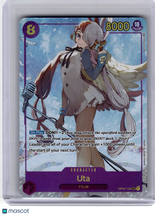 2023 One Piece Card Game—Uta #OP02-120 Paramount War—Secret Rare Foil