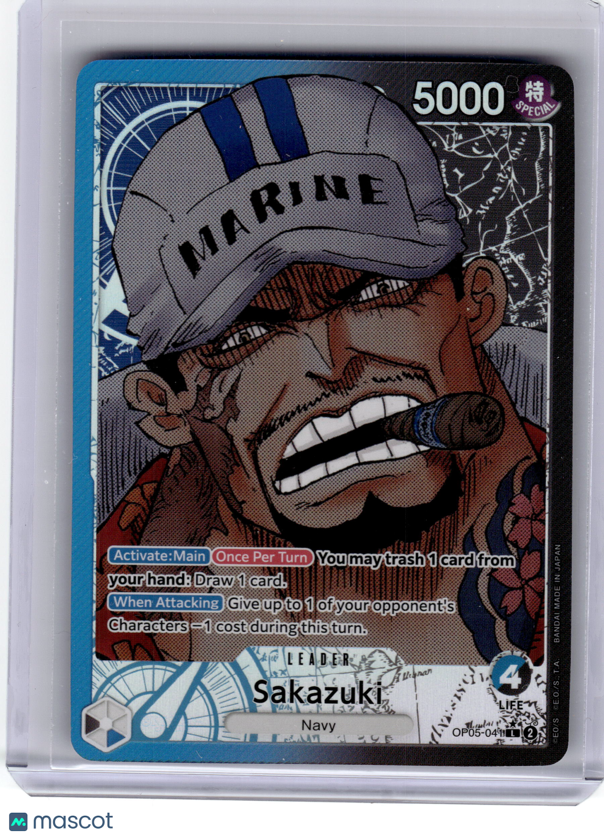 2023 One Piece CCG—Sakazuki #OP05-041 Awakening of the New Era—Leader Foil