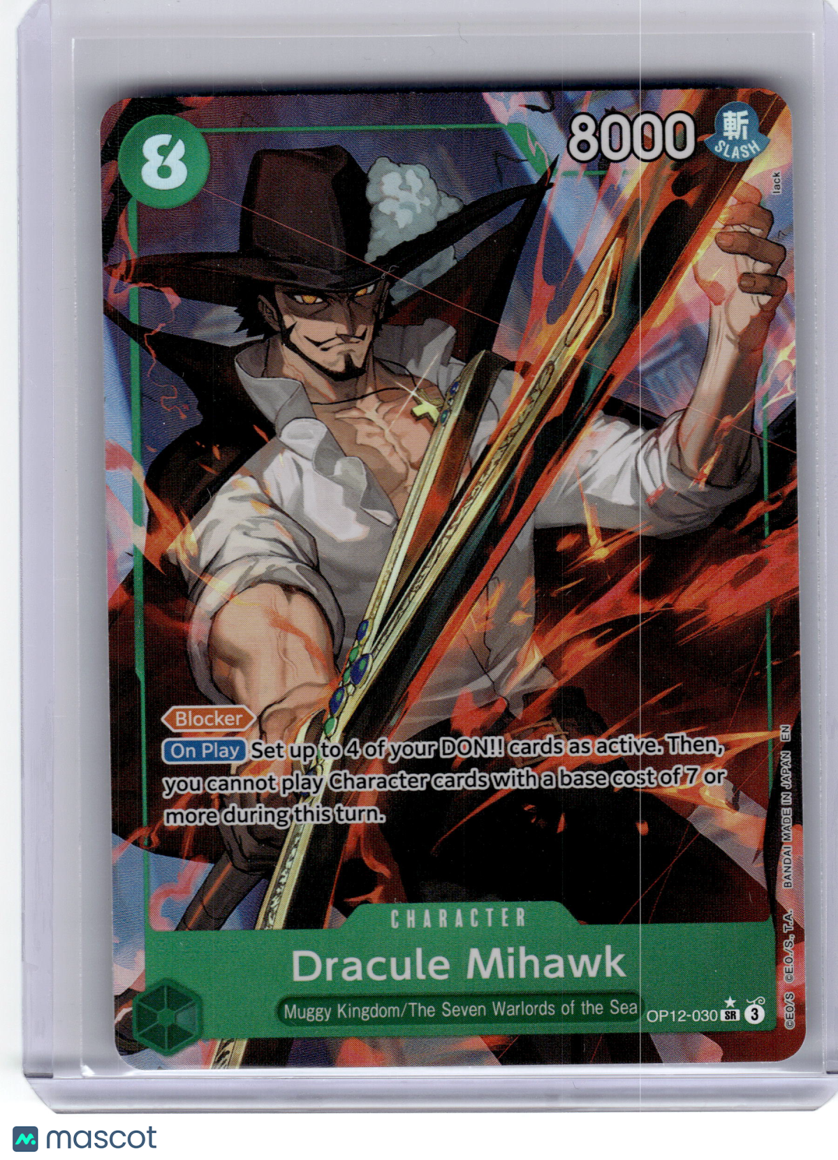 2024 One Piece CCG—Dracule Mihawk #OP12-030 Legacy of the Master—Secret Rare