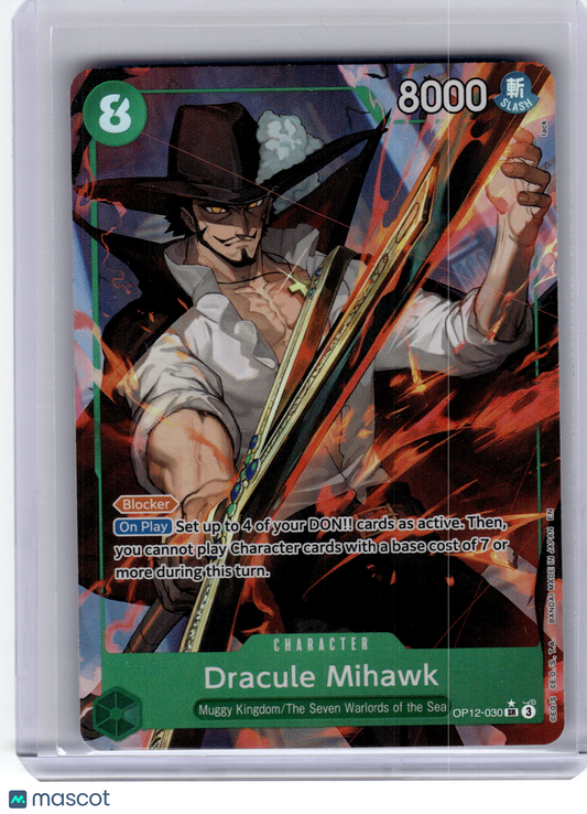 2024 One Piece CCG—Dracule Mihawk #OP12-030 Legacy of the Master—Secret Rare