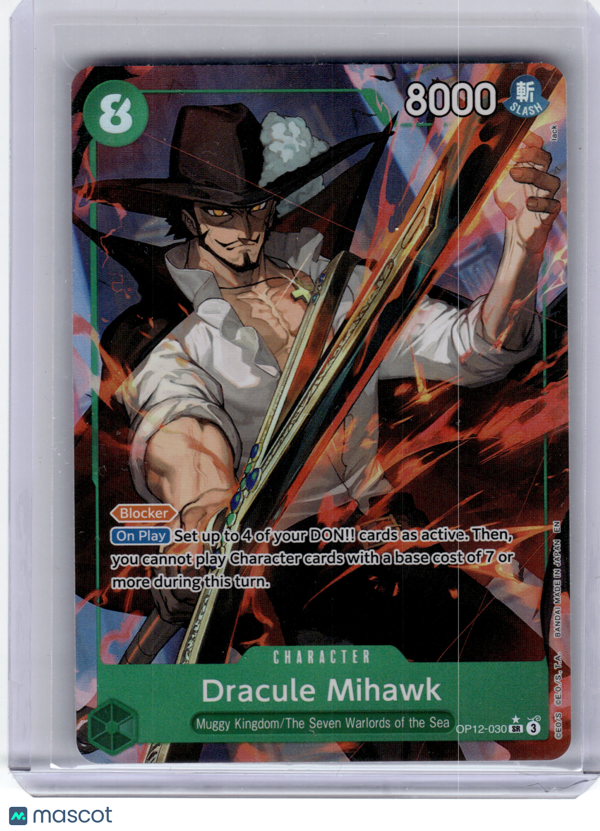 2025 One Piece CCG—Dracule Mihawk #OP12-030 Legacy of the Master—Secret Rare