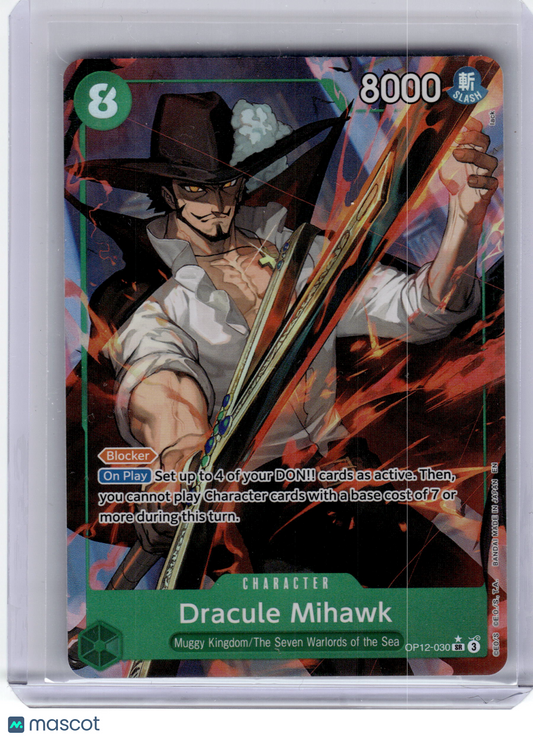 2025 One Piece CCG—Dracule Mihawk #OP12-030 Legacy of the Master—Secret Rare
