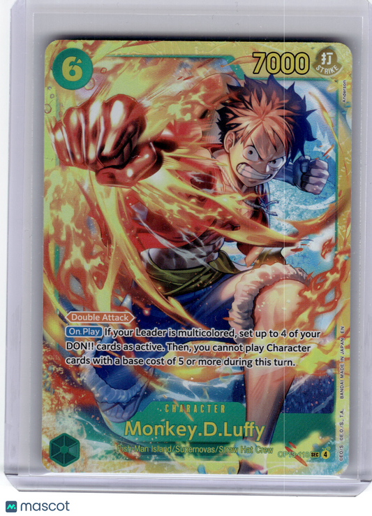 2022 One Piece Card Game—Monkey D. Luffy #OP13-118 Carrying on His Will—SR Holo