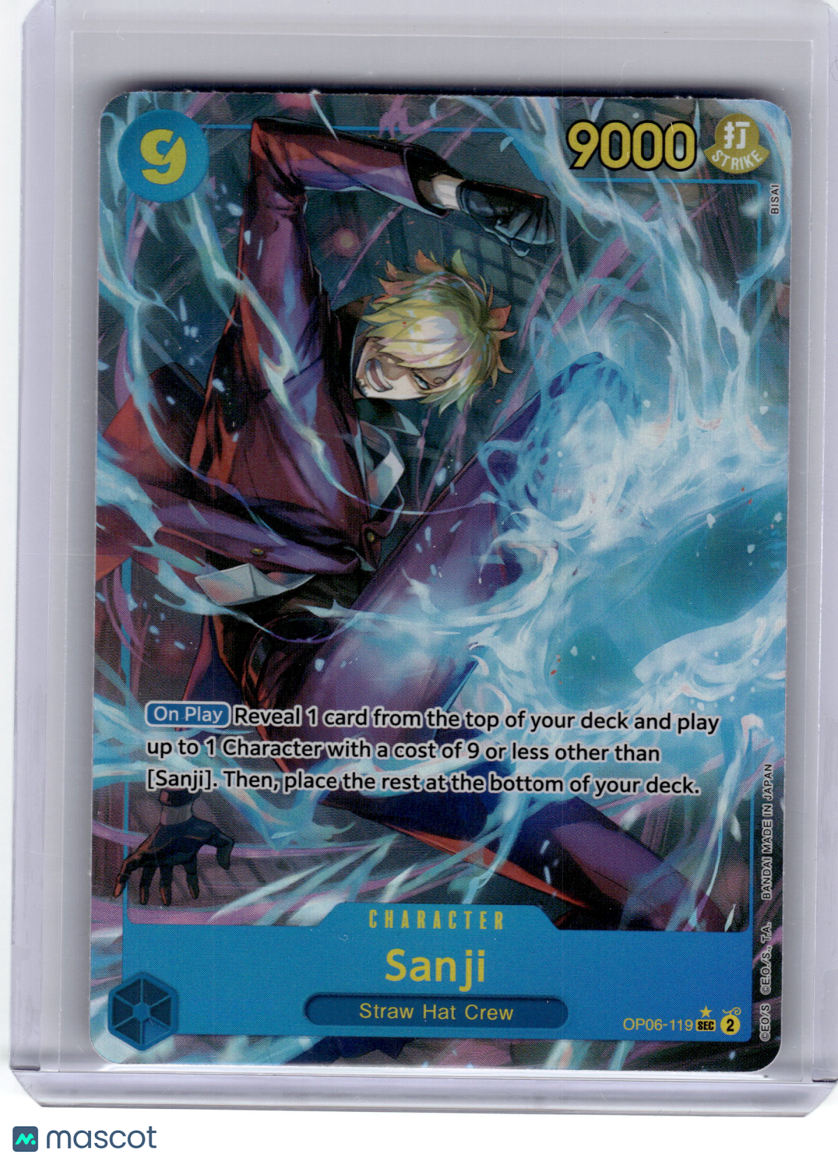 2024 One Piece CCG—Sanji #OP06-119 Wings of the Captain—secret Rare Foil