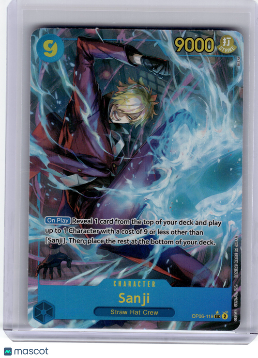 2024 One Piece CCG—Sanji #OP06-119 Wings of the Captain—secret Rare Foil
