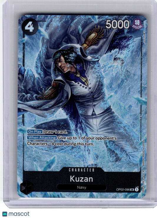 2023 One Piece Card Game—Kuzan #OP02-096 Paramount War—Secret Rare Foil
