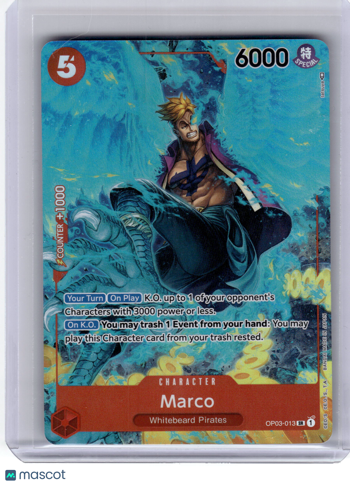 2023 One Piece CCG—Marco #OP03-013 Pillars of Strength—Secret Rare Foil