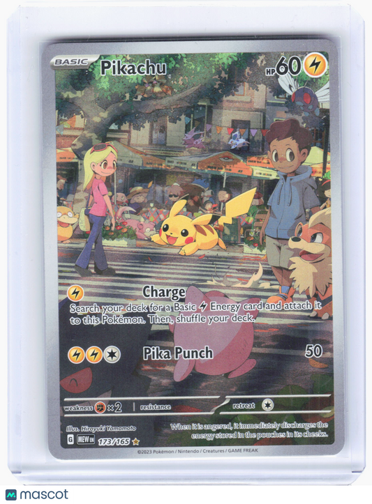 2023 —Pikachu #173 Pokemon 151—Illustration Rare Holo