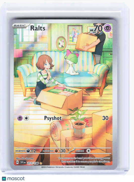 2023 Pokemon—Ralts #211 Scarlet & Violet—Illustration Rare Holo