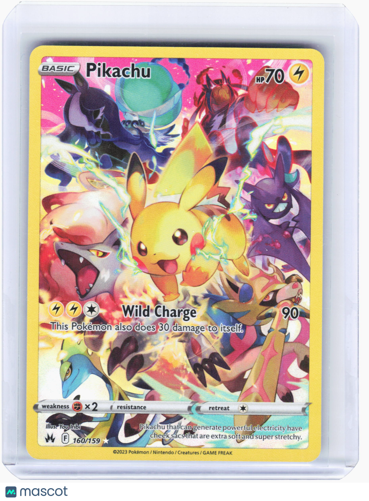 2023 Pokemon—Pikachu #160 Crown Zenith—Secret Rare Holo
