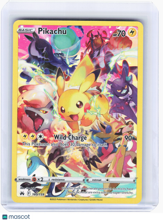 2023 Pokemon—Pikachu #160 Crown Zenith—Secret Rare Holo