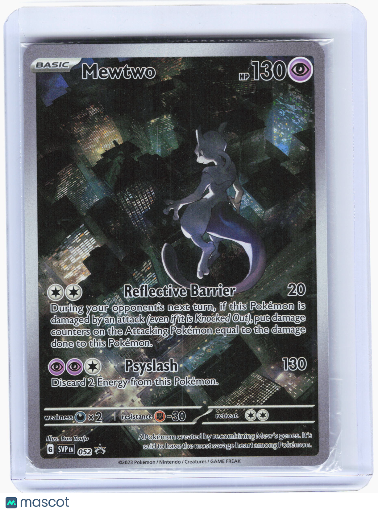 2023 Pokemon—Mewtwo #52 Scarlet & Violet—Black Star Promo Holo
