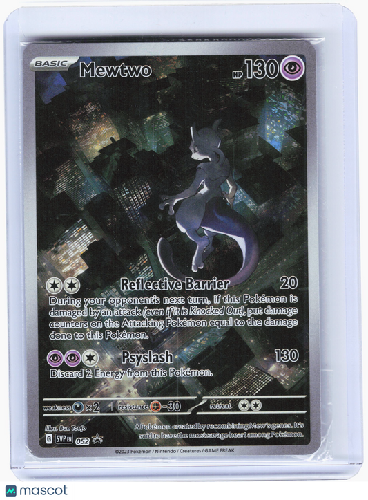 2023 Pokemon—Mewtwo #52 Scarlet & Violet—Black Star Promo Holo