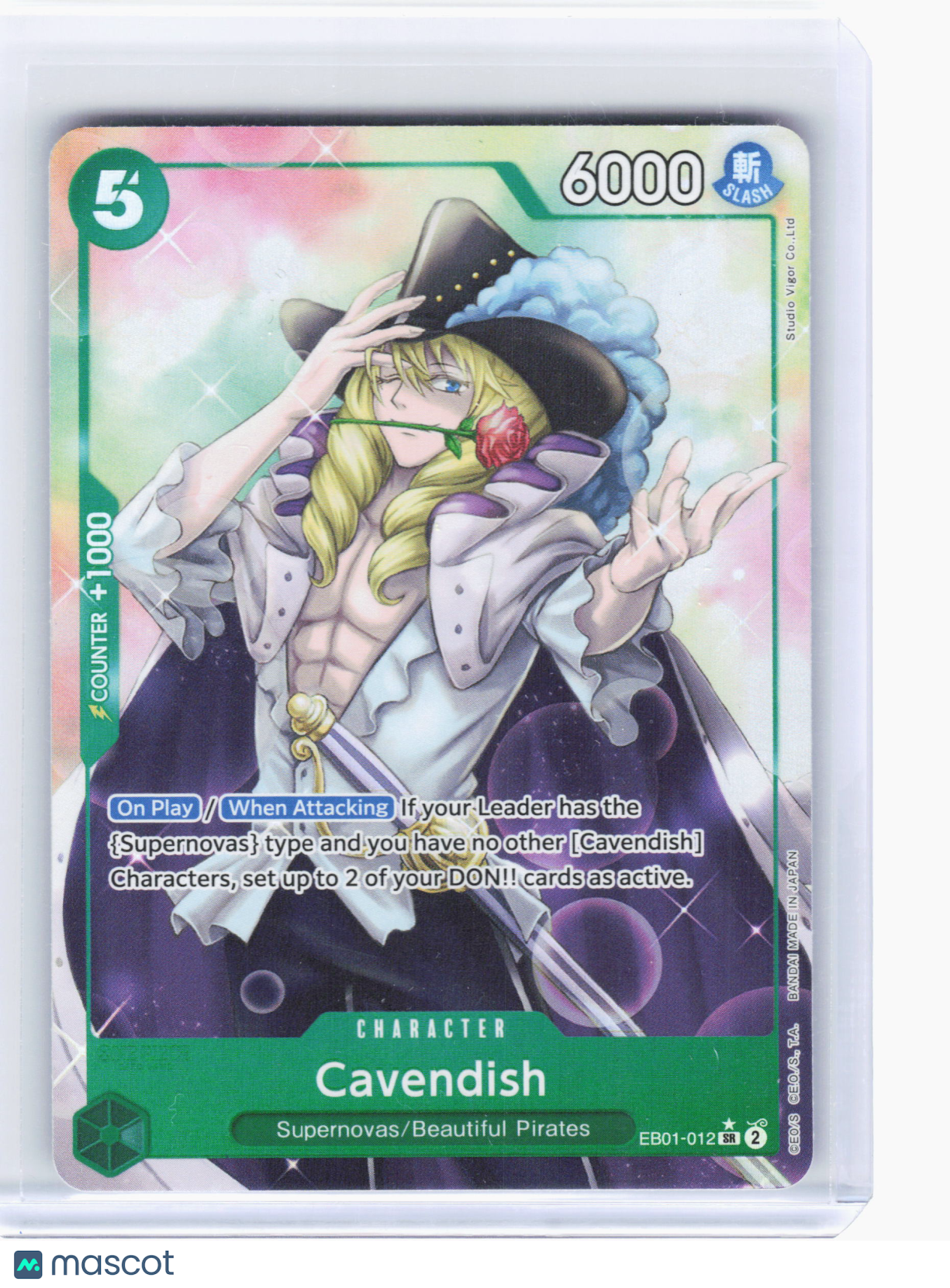 2023 One Piece—Cavendish #EB01-012 Memorial Collection—Super Rare Alt Art