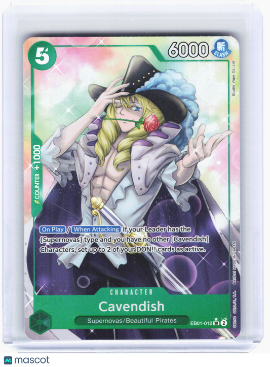 2024 One Piece—Cavendish #EB01-012 Memorial Collection—Super Rare Foil Alt Art