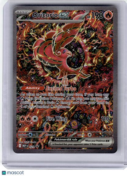 2025 Pokemon—Oricorio EX #24 Mega Evolution—Black Star Promo Holo Near Mint