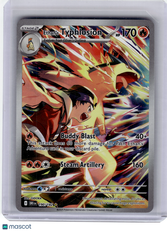 2025 Pokemon—Ethan's Typhlosion #190 Destined Rivals—Illustration Rare Near Mint