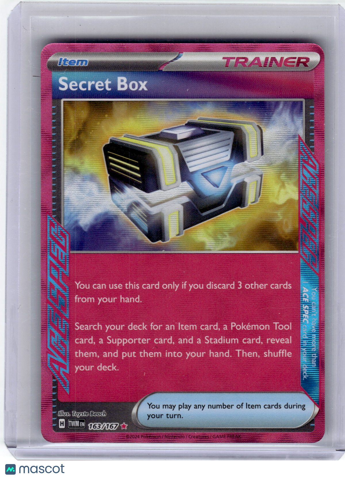 2024 Pokemon—Secret Box #163 Twilight Masquerade—ACE Spec Rare Near Mint