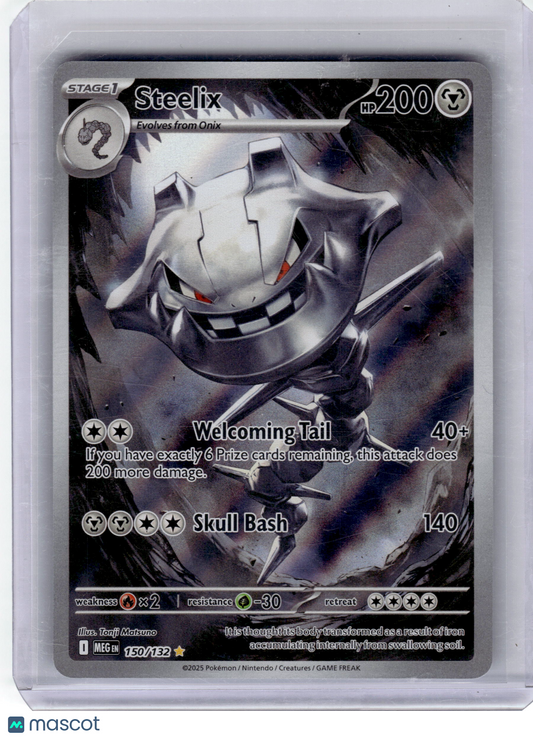 2025 Pokemon—Steelix #150 Mega Evolution—Illustration Rare Near Mint
