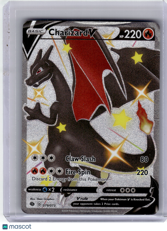 2020 Pokemon—Charizard V #79 Champion's Path—Secret Rare Holo Damage