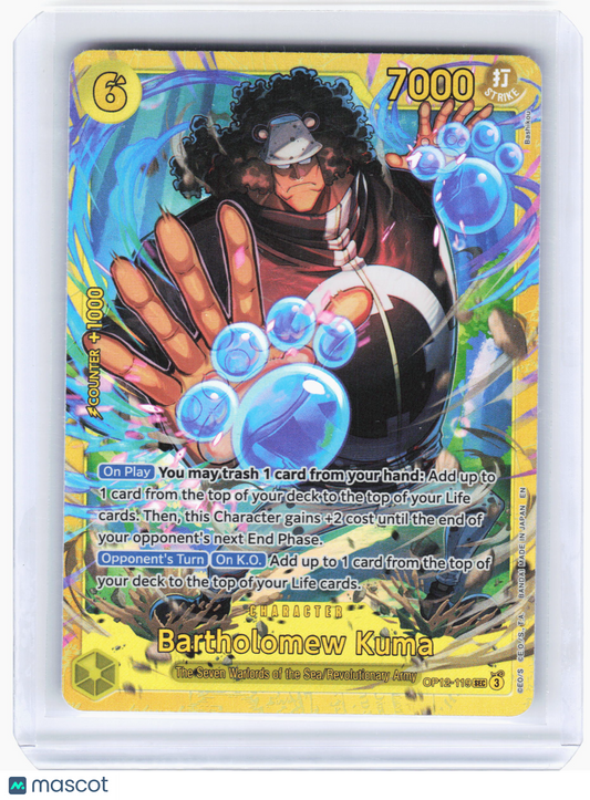 2025 One Piece—Bartholomew Kuma #OP12-119 Legacy of the Master—Secret Rare Foil