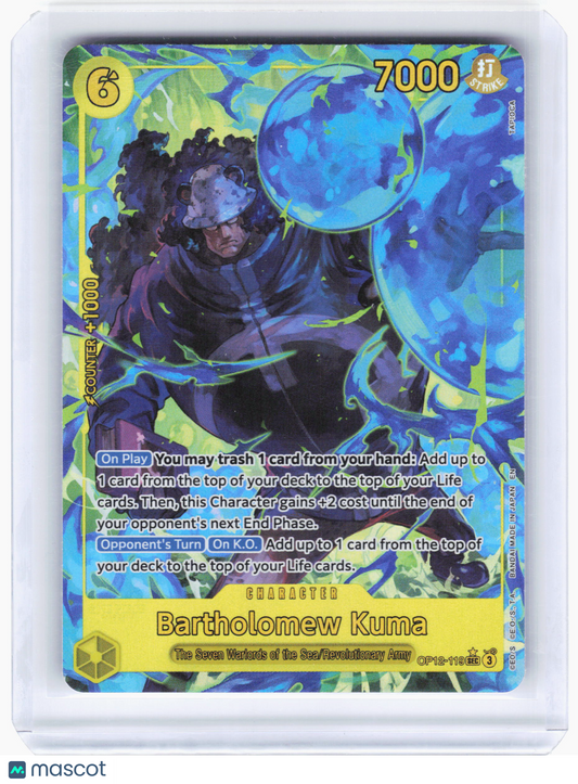 2025 One Piece—Bartholomew Kuma #OP12-119 Legacy of the Master—SEC Foil Alt Art