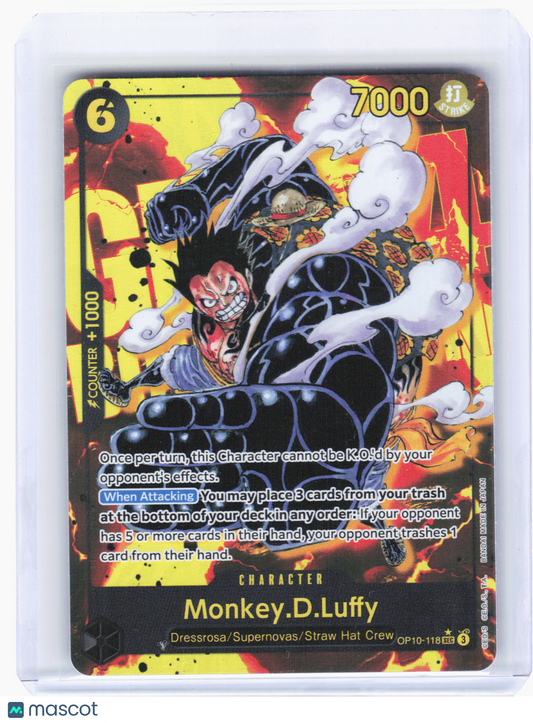 2025 One Piece—Monkey.D.Luffy #OP10-118 Royal Blood—Secret Rare Foil Alt Art