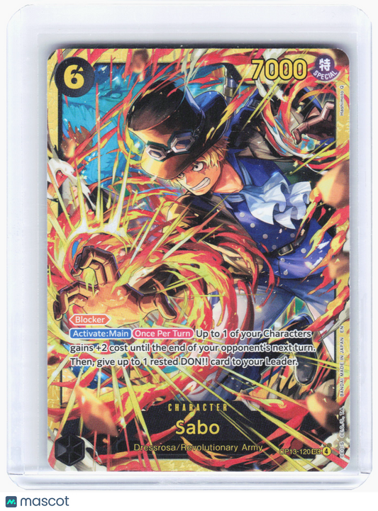 2025 One Piece—Sabo #OP13-120 Carrying On His Will—Secret Rare Foil