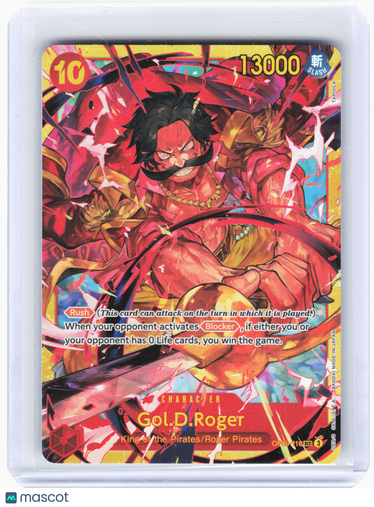 2024 One Piece—Gol.D.Roger #OP08-118 Emperors in the New World—Secret Rare Foil