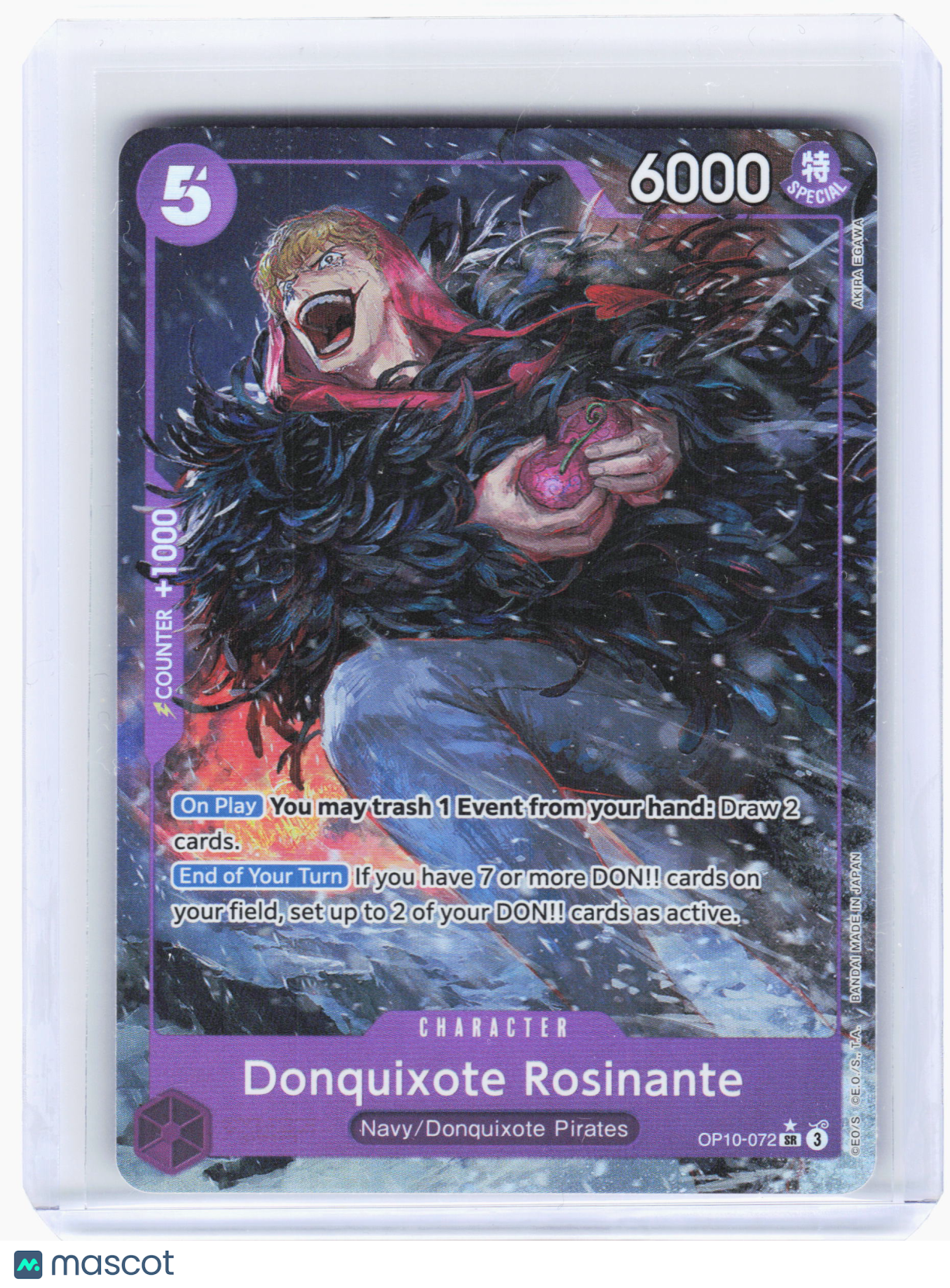 2025 One Piece—Donquixote Rosinante #OP10-072 Royal Blood—Super Rare Alt Art