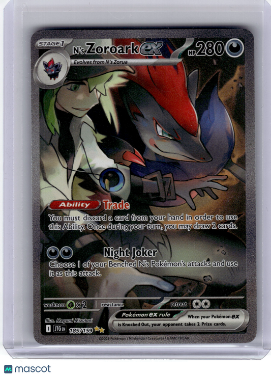 2025 Pokemon—N'S Zoroark EX #185 Journey Together—Special Illustration Rare Holo