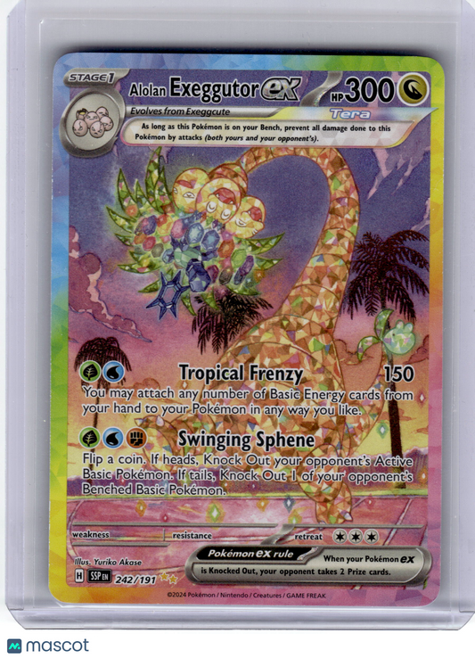 2024 Pokemon—Alolan Exeggutor EX #242 Surging Sparks—SIR Holo Near Mint