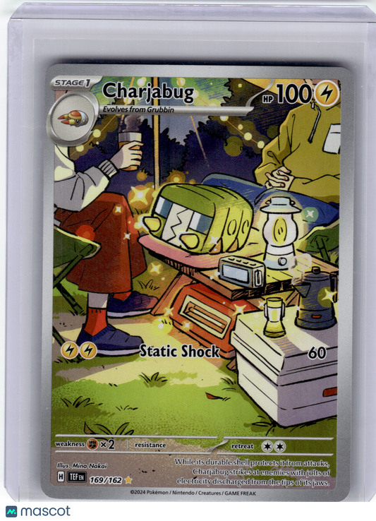 2024 Pokemon—Charjabug #169 Temporal Forces—Illustration Rare Holo Near Mint