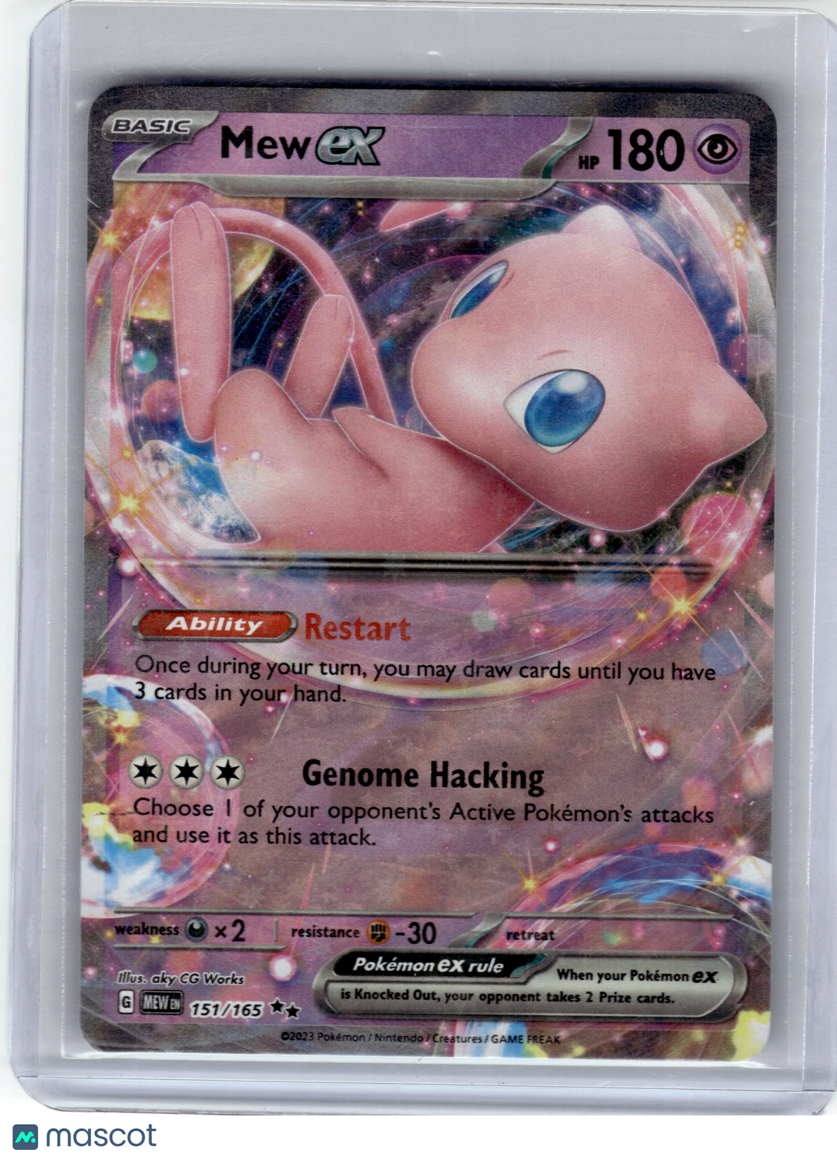 2023 Pokemon—Mew EX #151 Scarlet & Violet 151—Double Rare Holo Near Mint