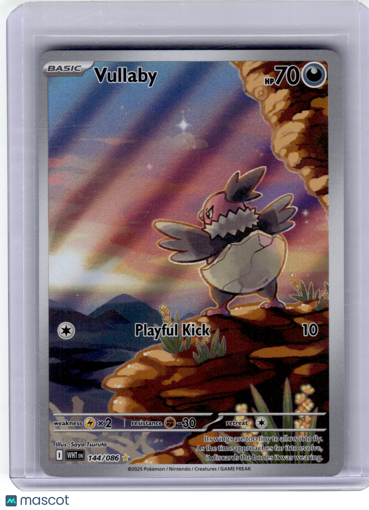 2025 Pokemon—Vullaby #144 White Flare—Illustration Rare Near Mint