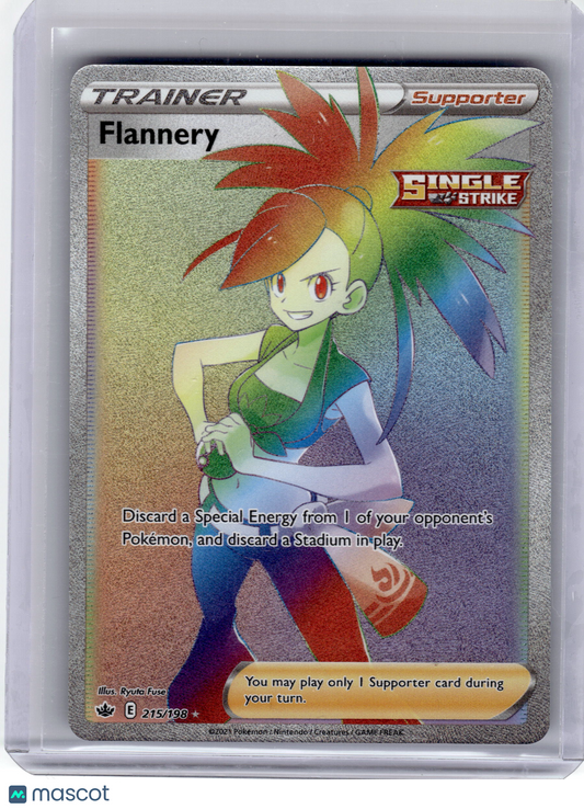 2021 Pokemon—Flannery #215 Chilling Reign—Secret Rare Holo Near Mint