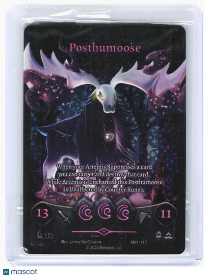 2024 Elestrals—Posthumoose #MR1-117 Moonrise—Holo 1st Ed. (Box Topper) [Sealed]