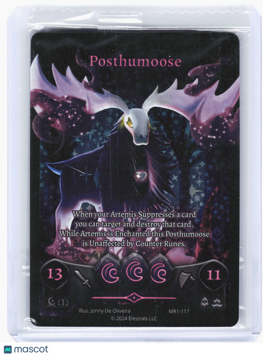 2024 Elestrals—Posthumoose #MR1-117 Moonrise—Holo 1st Ed. (Box Topper) [Sealed]